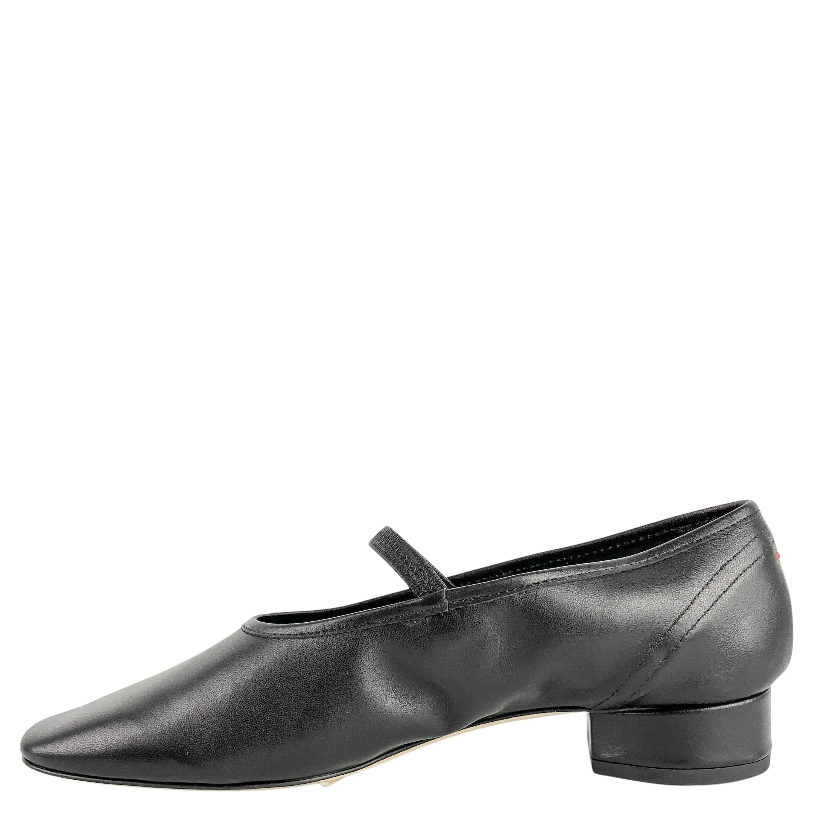 Aeyde Pippa Leather Ballet Flats in Black