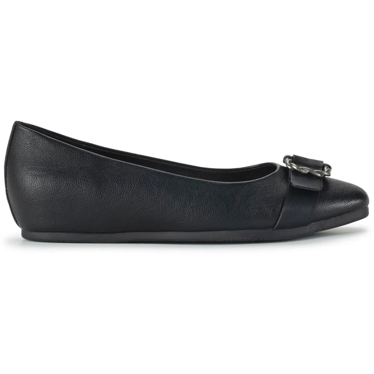 Baretraps Womens Colette Buckle Faux Leather Ballet Flats