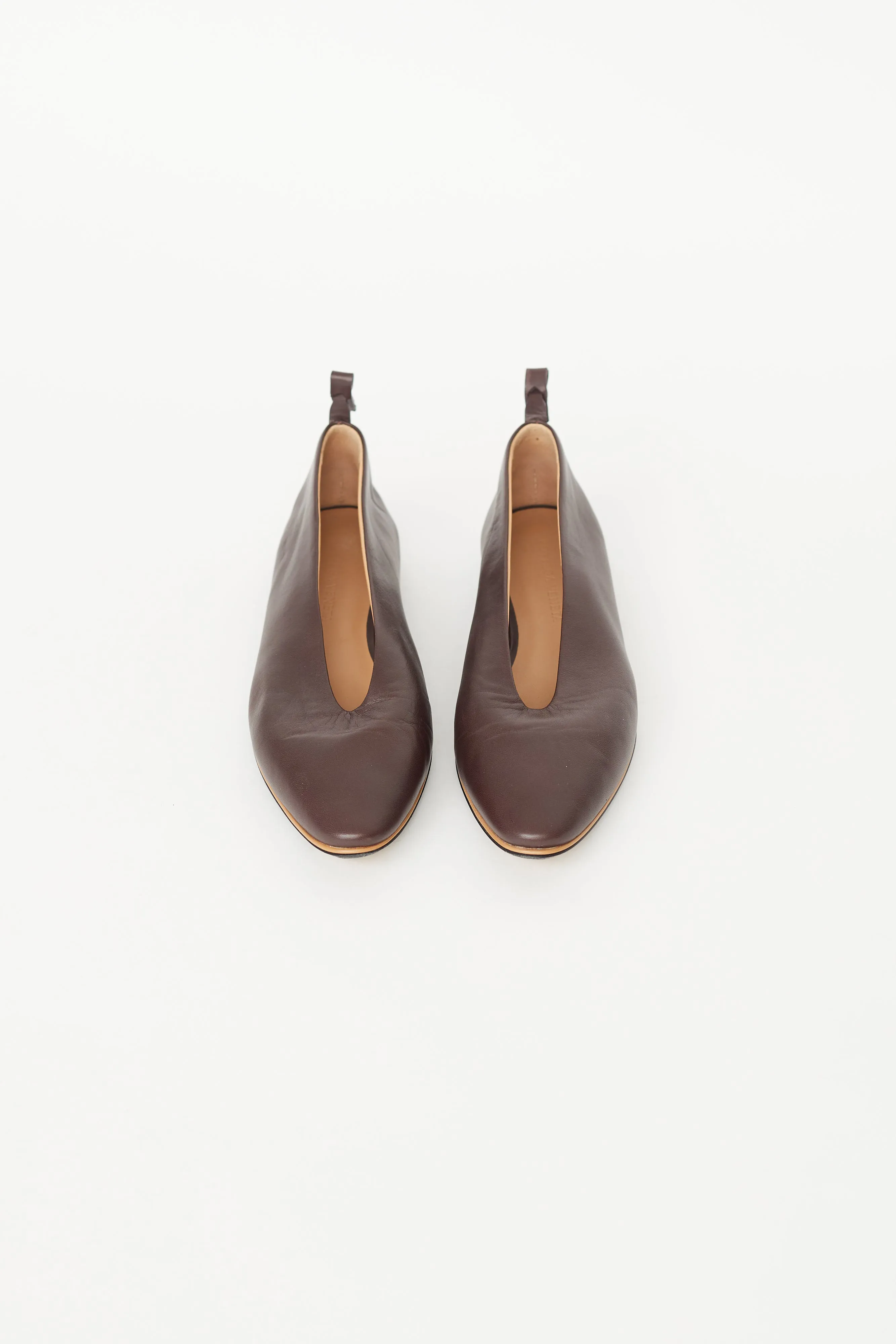 Brown Leather Ballet Flat