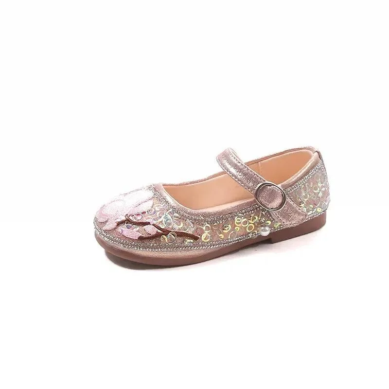 Children's Casual Shoes: Girls' Butterfly Flats with Sequins - TSS235