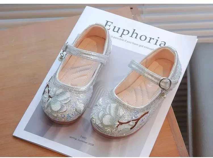 Children's Casual Shoes: Girls' Butterfly Flats with Sequins - TSS235