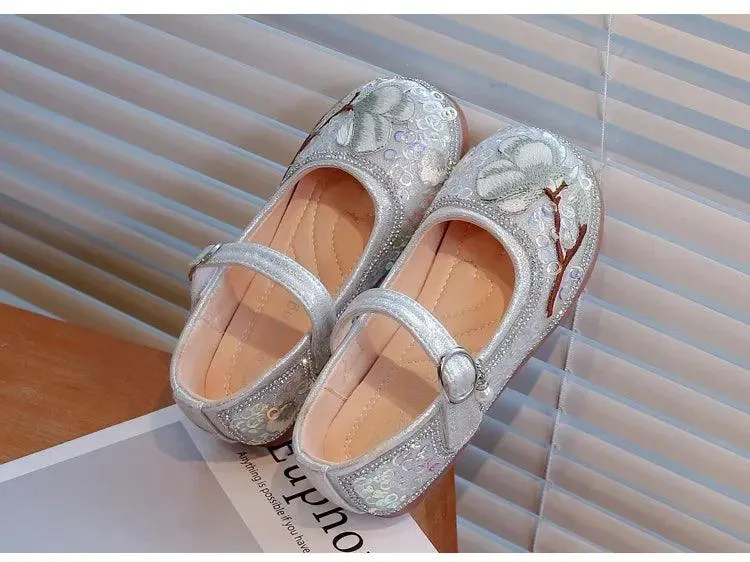 Children's Casual Shoes: Girls' Butterfly Flats with Sequins - TSS235