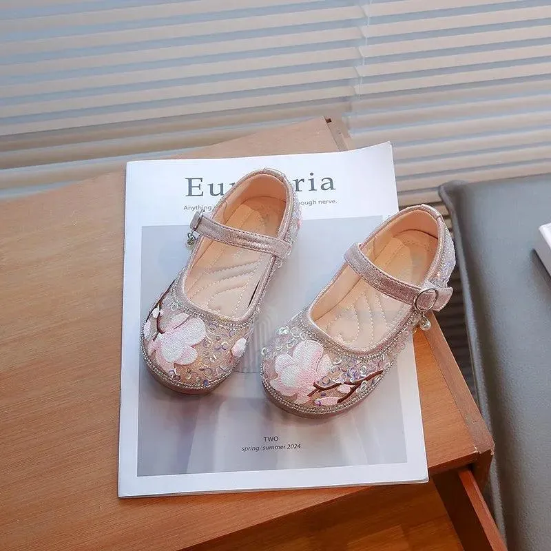 Children's Casual Shoes: Girls' Butterfly Flats with Sequins - TSS235