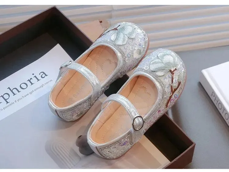 Children's Casual Shoes: Girls' Butterfly Flats with Sequins - TSS235