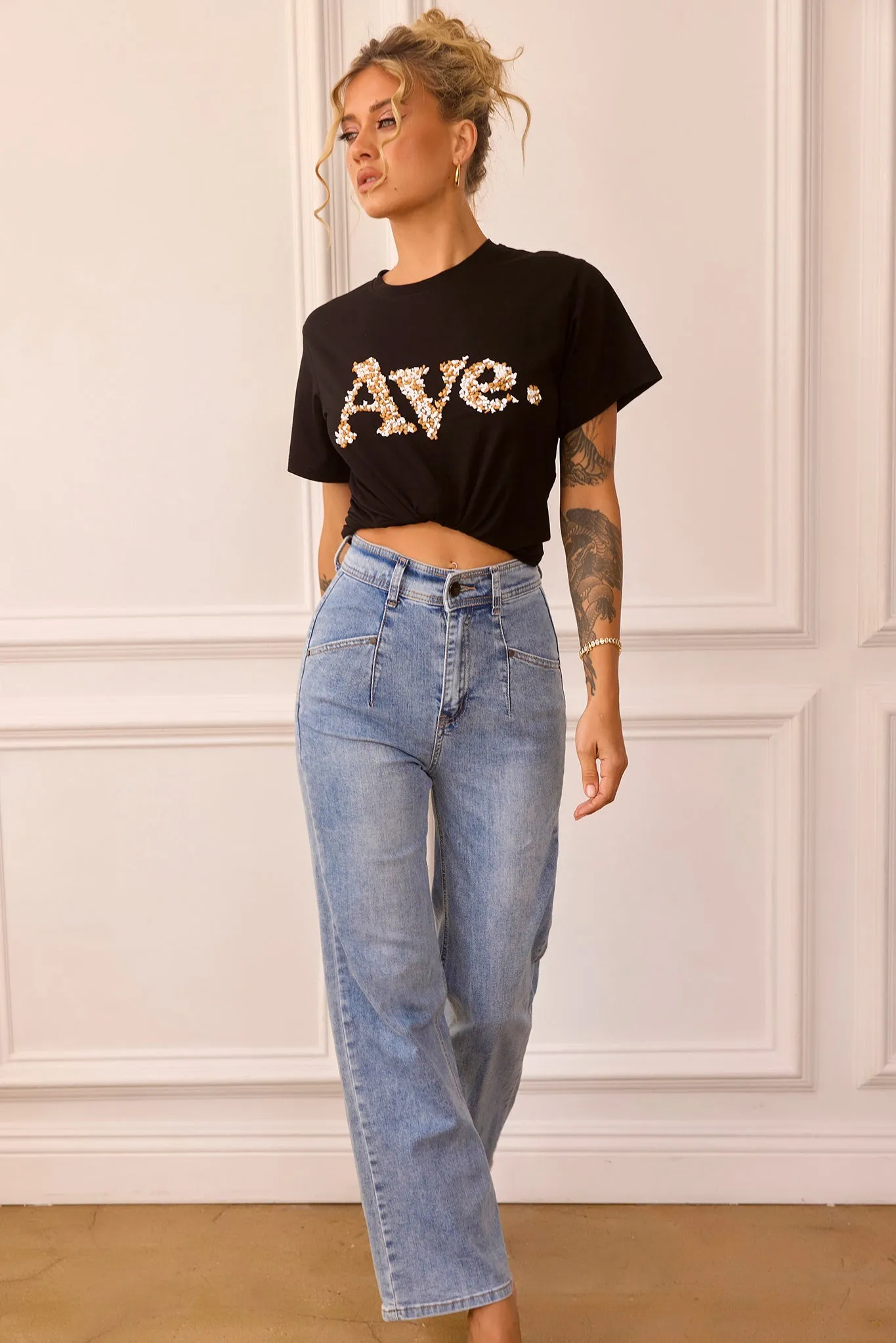 Classic Flare Jeans - Washed Blue