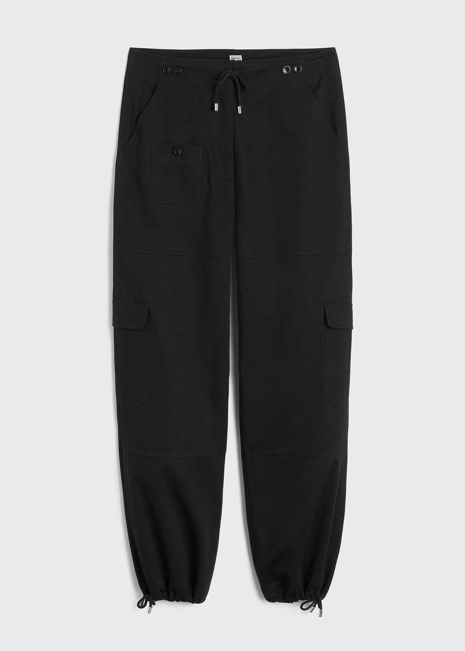 Cotton cargo trousers black