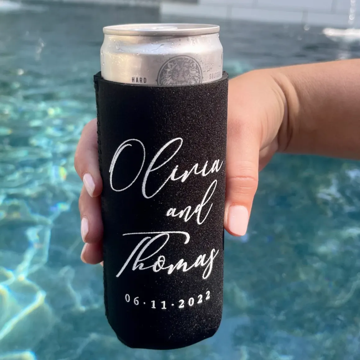 Custom Designed Black Can Coolers
