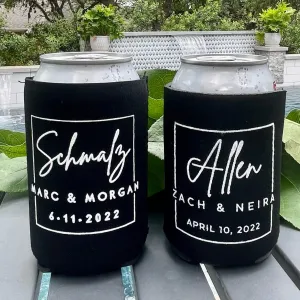 Custom Designed Black Can Coolers