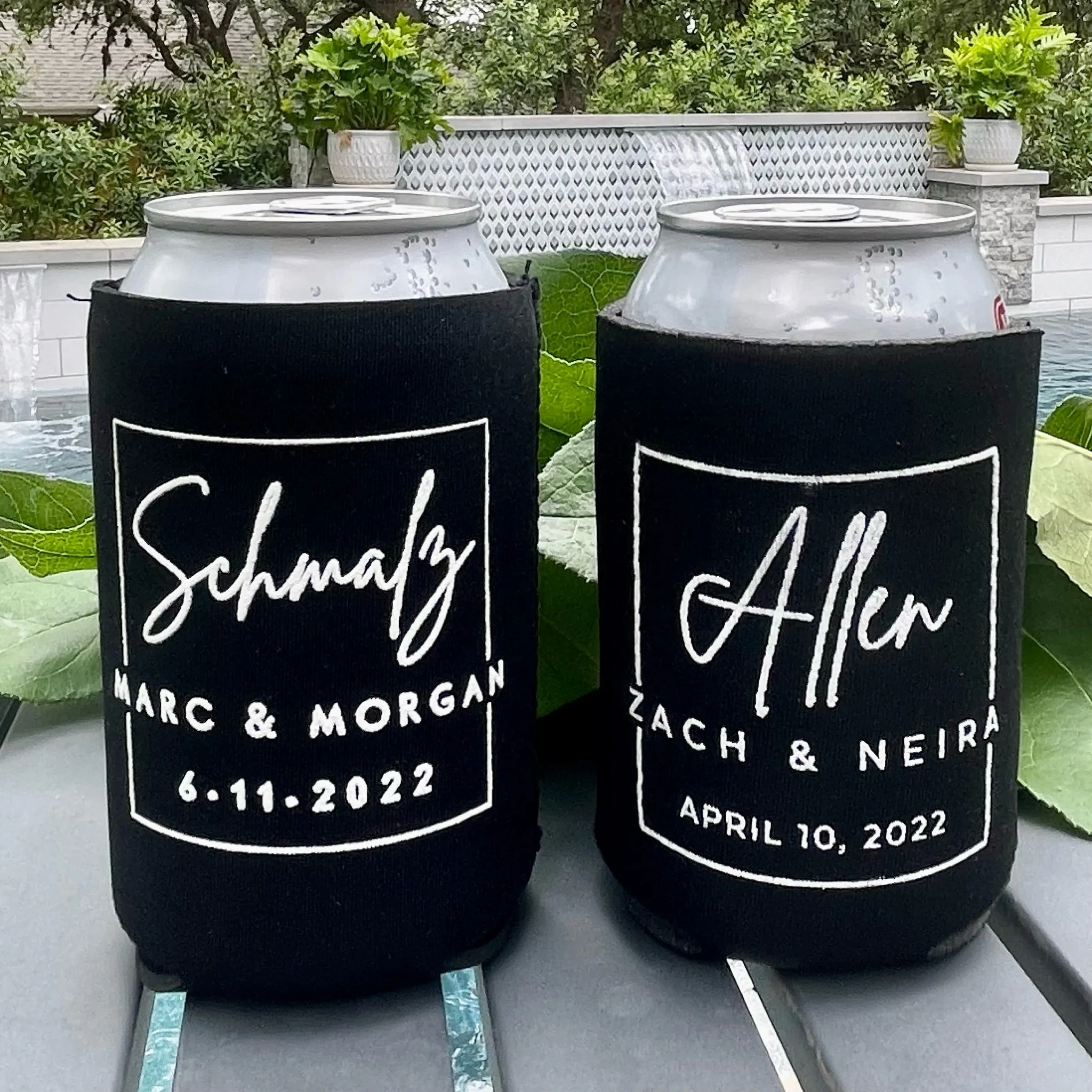 Custom Designed Black Can Coolers