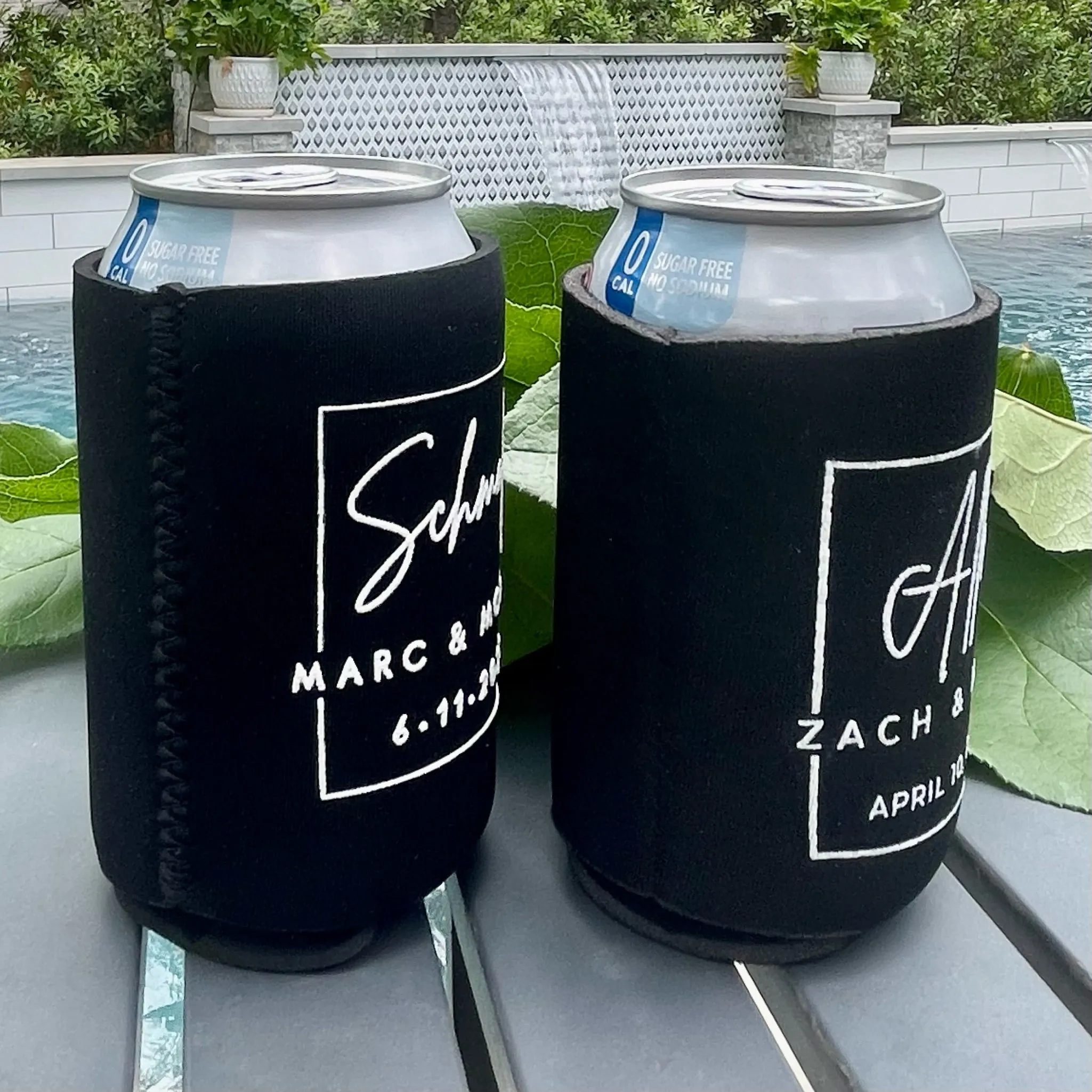 Custom Designed Black Can Coolers