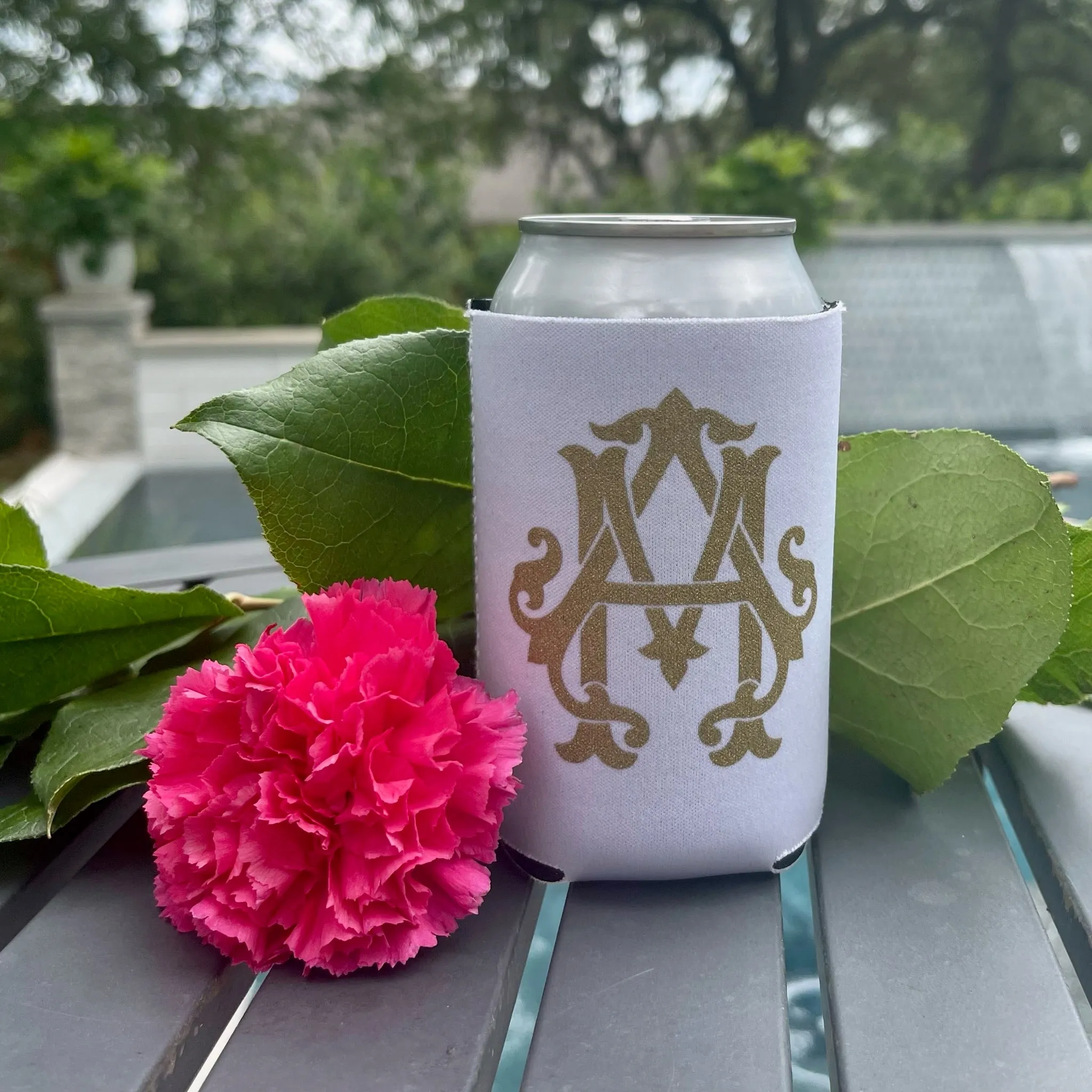 Custom Designed White Can Coolers