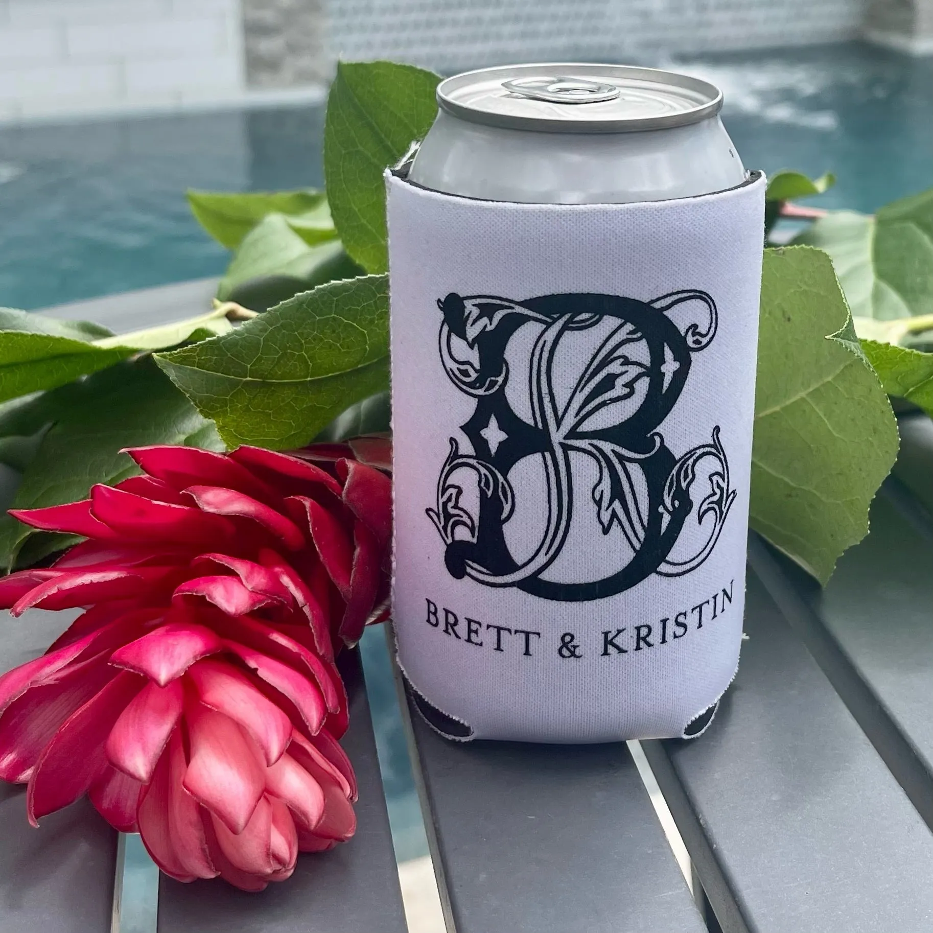 Custom Designed White Can Coolers