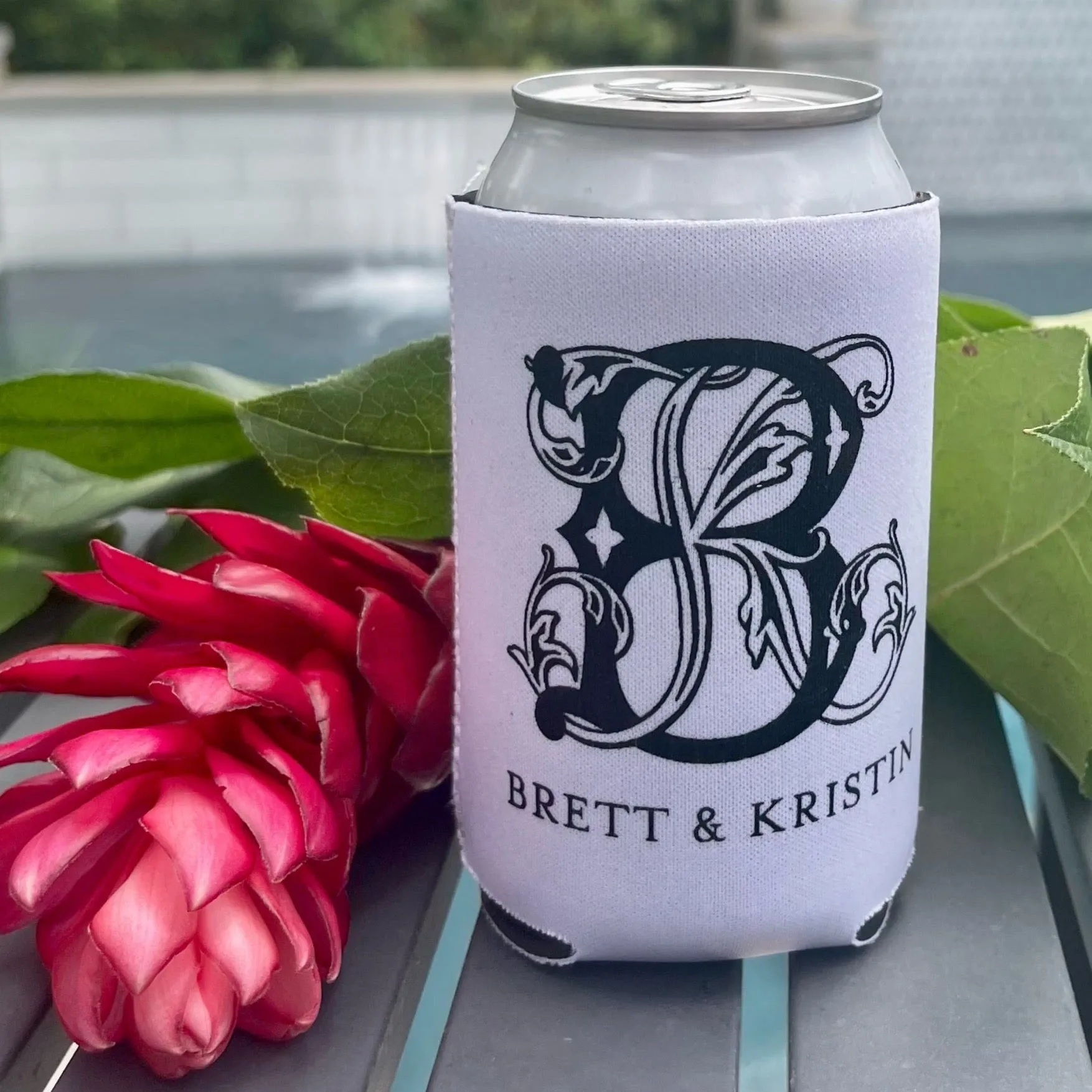 Custom Designed White Can Coolers