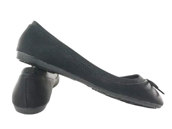 Damen Slipper Halbschuhe Ballerina Loafer Mokassins Slip On Flats Freizeit Black # 3345