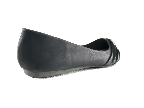 Damen Slipper Halbschuhe Ballerina Loafer Mokassins Slip On Flats Freizeit Black # 8274
