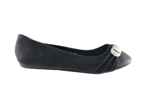 Damen Slipper Halbschuhe Ballerina Loafer Mokassins Slip On Flats Freizeit Black # 8274
