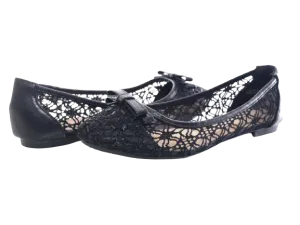 Damen Slipper Halbschuhe Ballerina Loafer Mokassins Slip On Flats Freizeit Black # 8382-22