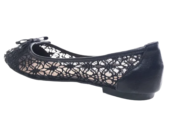 Damen Slipper Halbschuhe Ballerina Loafer Mokassins Slip On Flats Freizeit Black # 8382-22