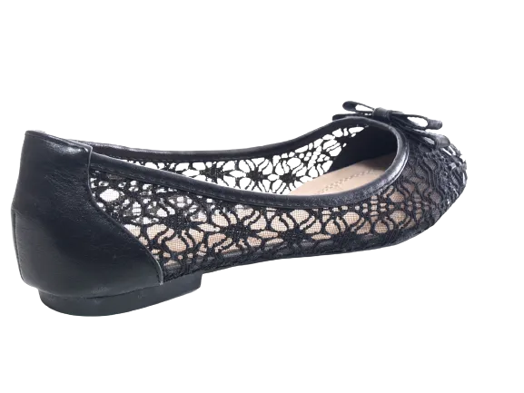 Damen Slipper Halbschuhe Ballerina Loafer Mokassins Slip On Flats Freizeit Black # 8382-22
