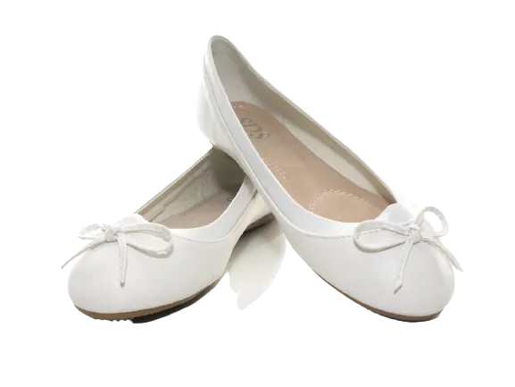 Damen Slipper Halbschuhe Ballerina Loafer Mokassins Slip On Flats Freizeit White # 3345