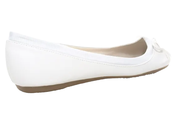 Damen Slipper Halbschuhe Ballerina Loafer Mokassins Slip On Flats Freizeit White # 3345
