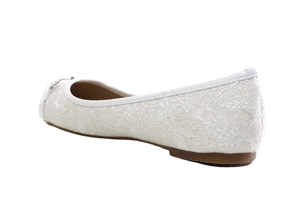 Damen Slipper Halbschuhe Ballerina Loafer Mokassins Slip On Flats Freizeit White # 3