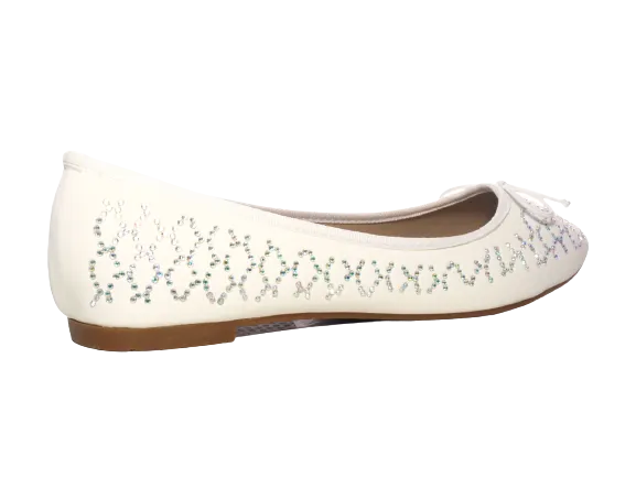 Damen Slipper Halbschuhe Ballerina Loafer Mokassins Slip On Flats Freizeit White # 53