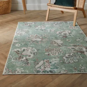 Dreams & Drapes Keats Washable Rug - Green