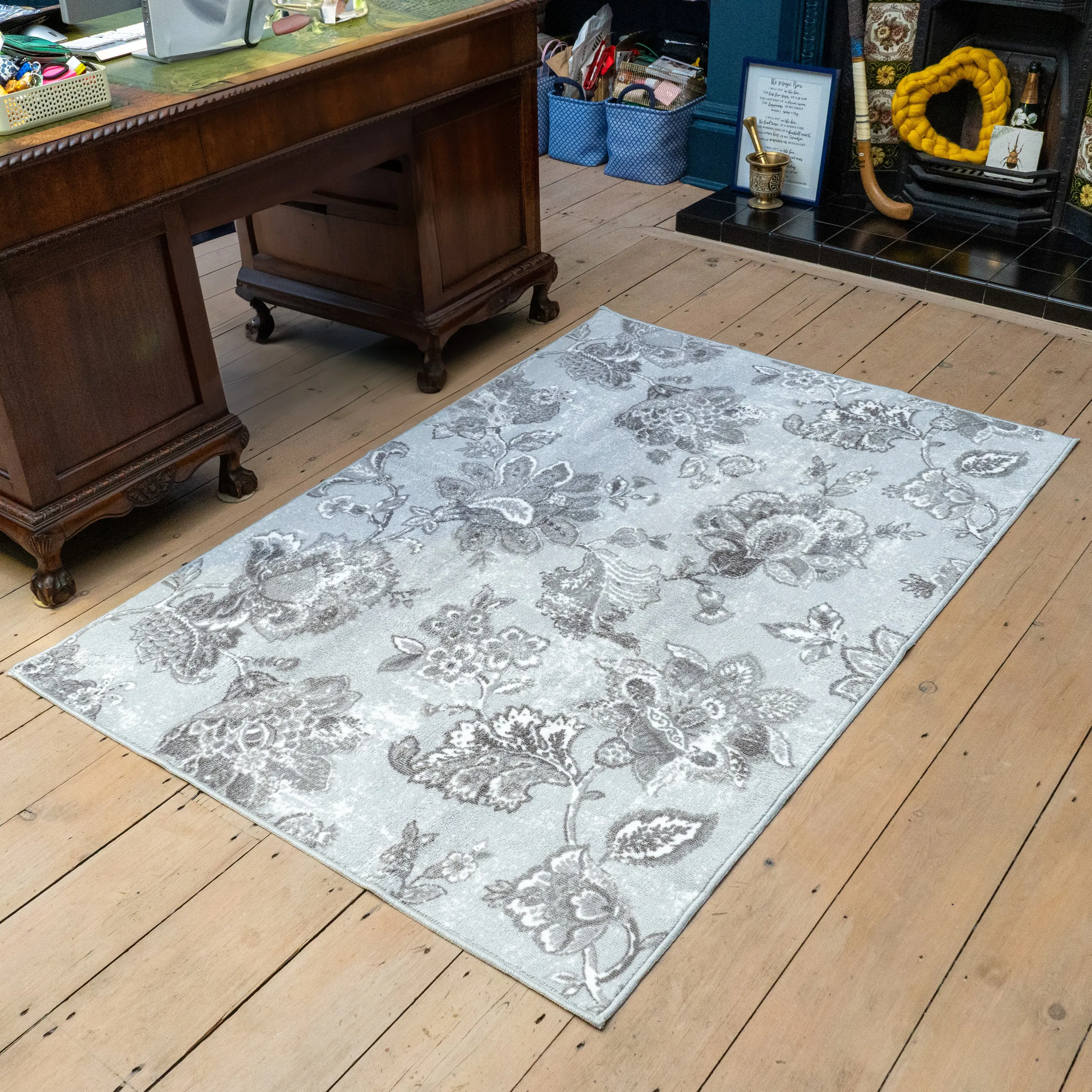 Dreams & Drapes Keats Washable Rug - Grey