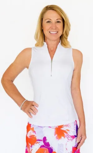 Frontline 2.0 Sleeveless Top - White