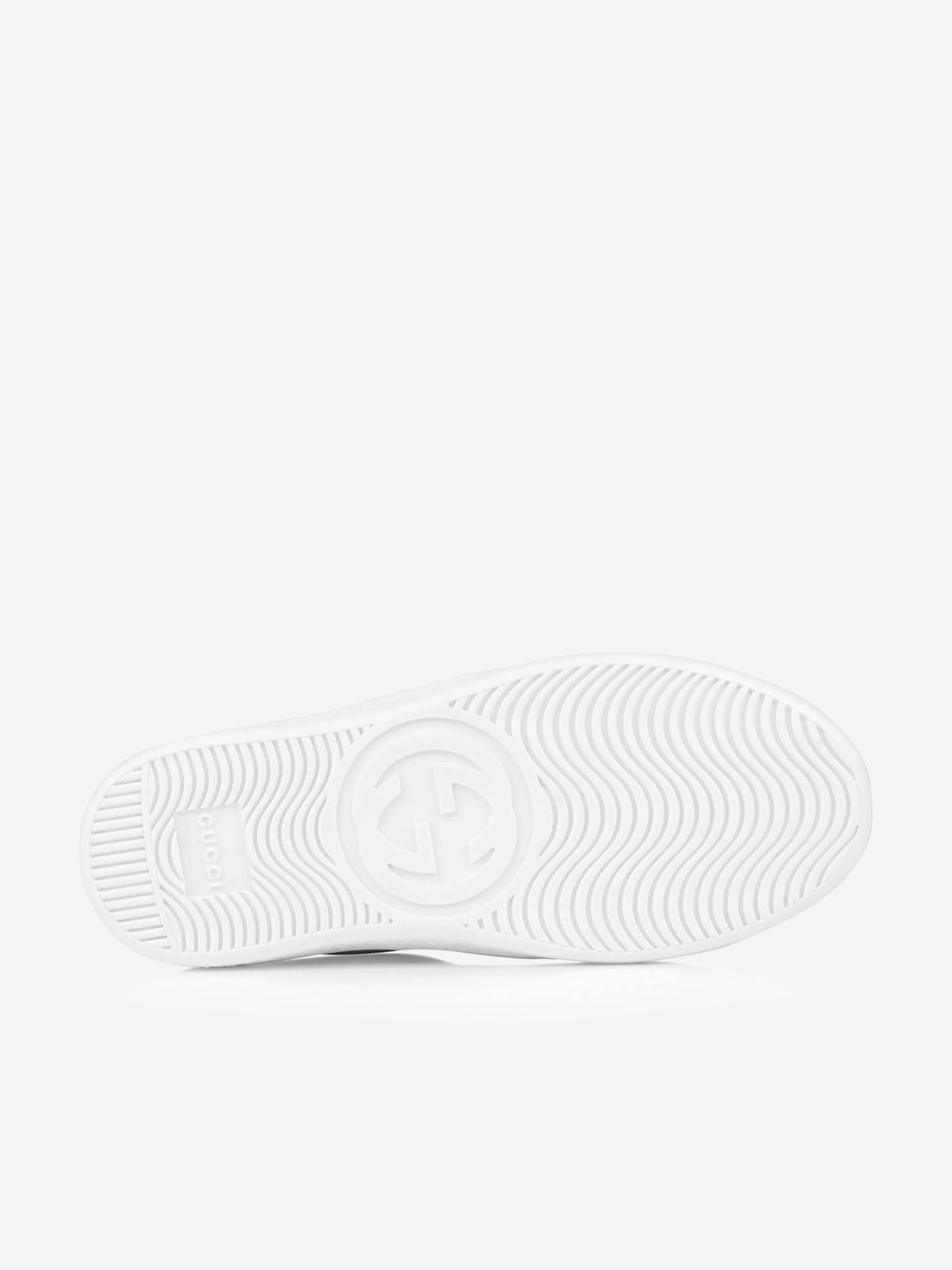 Gucci Kids Leather Ace Trainers in White
