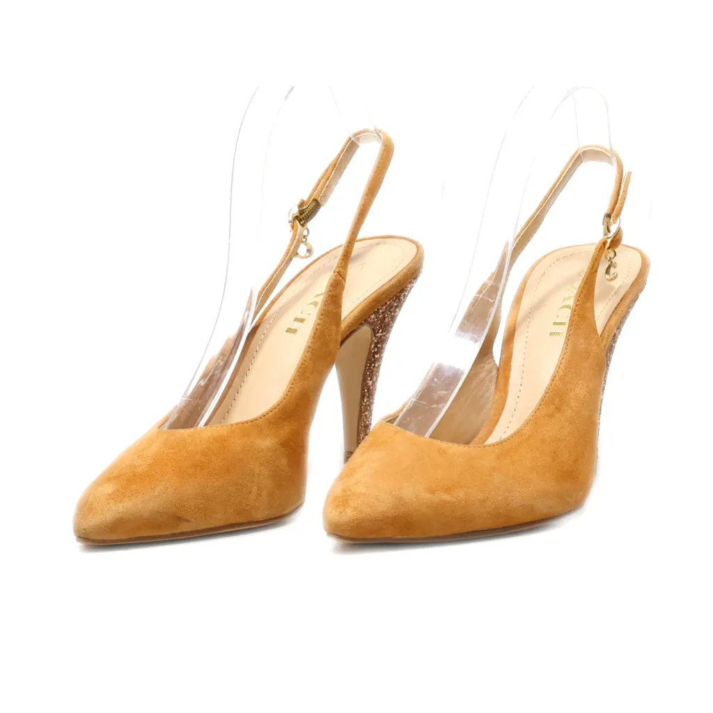 Guess High-Heel Shoes Leather Green Colour For Women