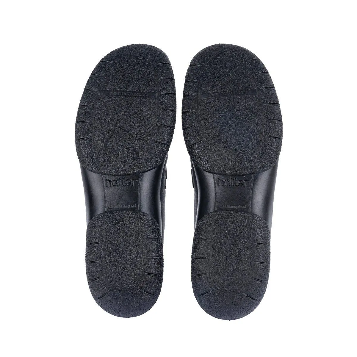 Hotter Nirvana Tbar Casual Ballerinas Leather Black Colour For Women