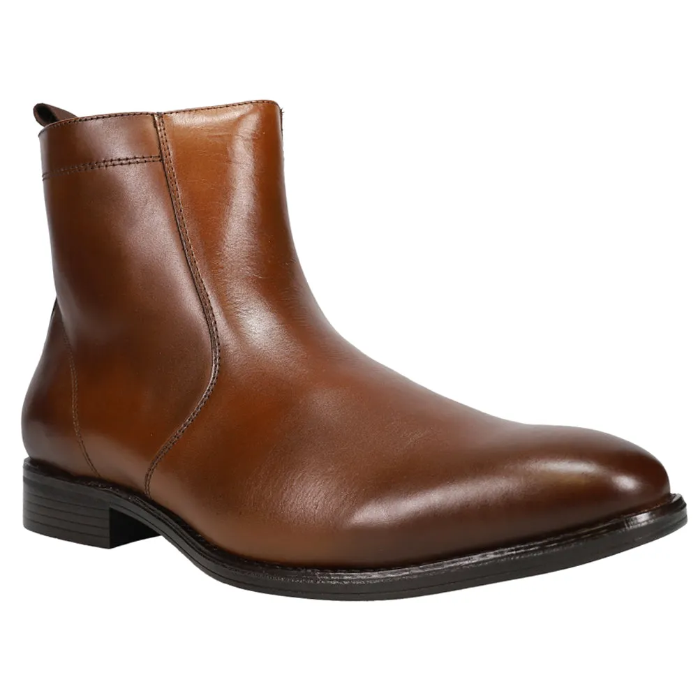 Lewis Zippered Round Toe Boots