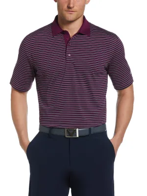 Mens 3-Color Stripe Polo