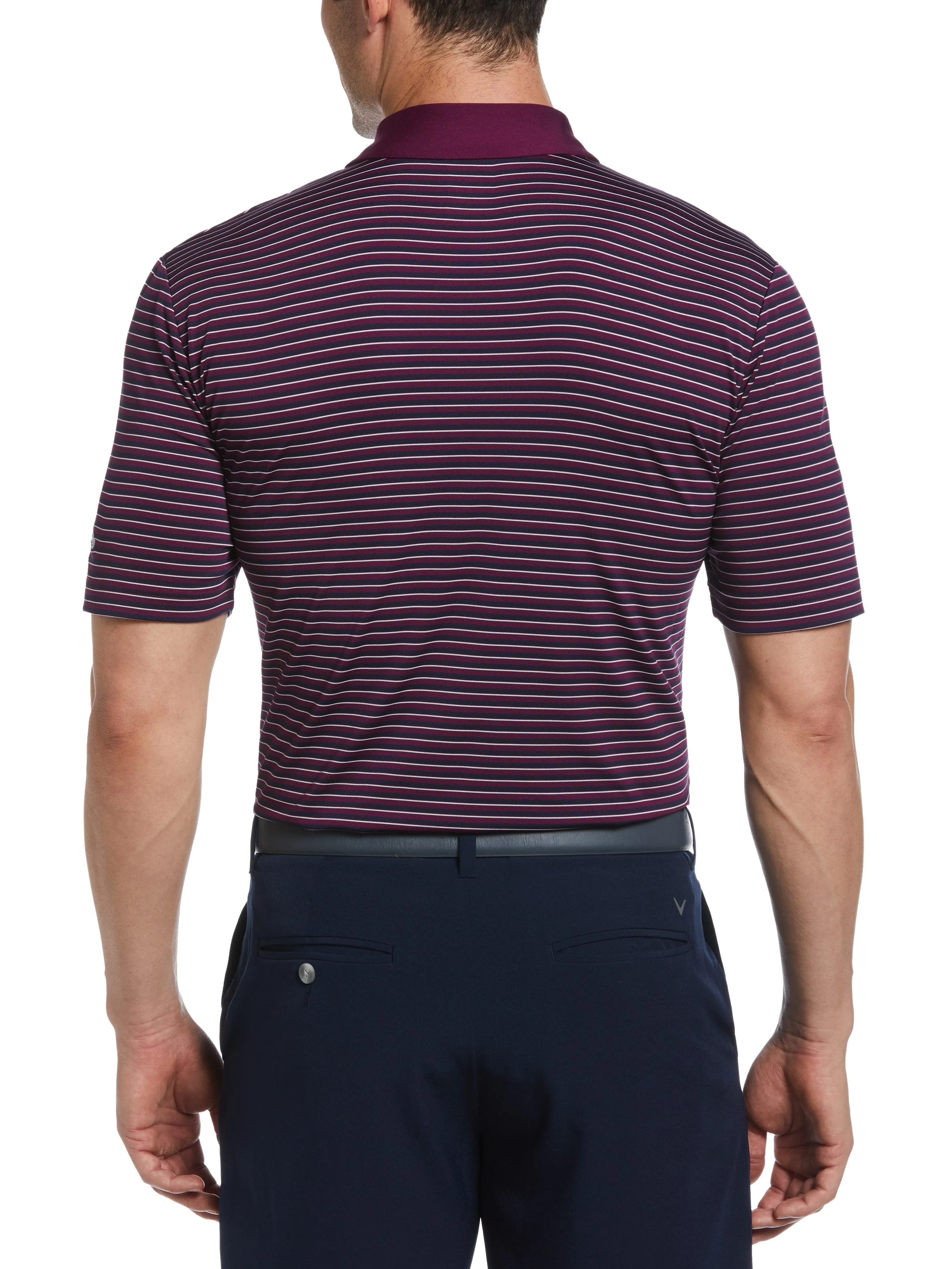 Mens 3-Color Stripe Polo