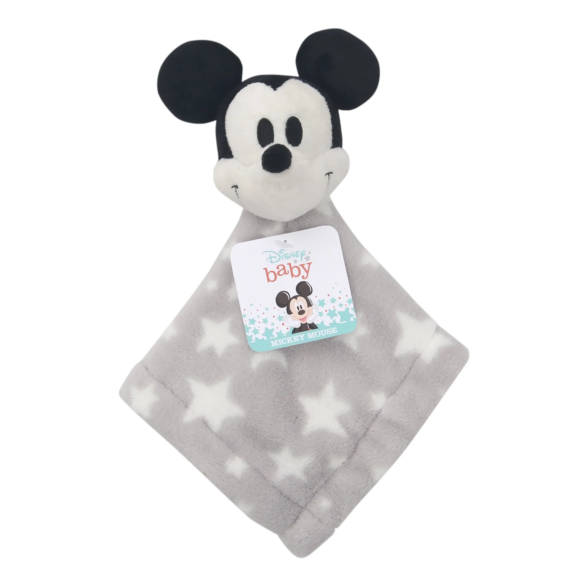 Mickey Mouse Gray Stars Security Blanket