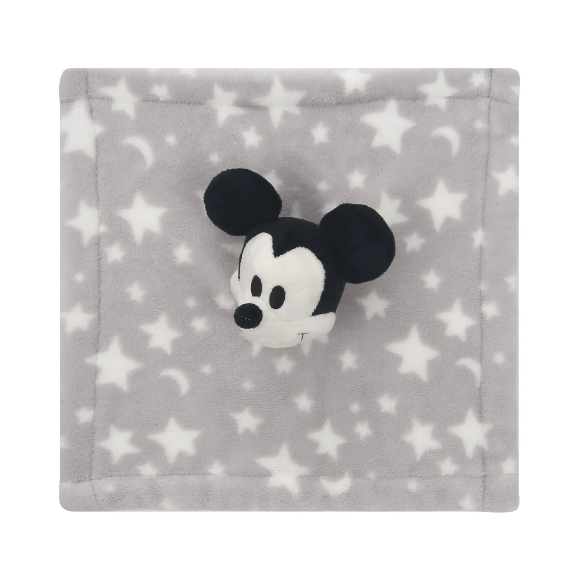 Mickey Mouse Gray Stars Security Blanket