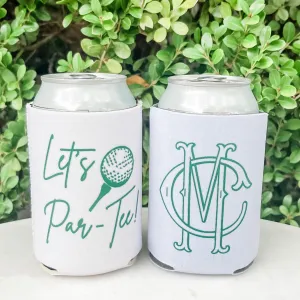 Monogrammed Golf Designed Can Cooler Favors