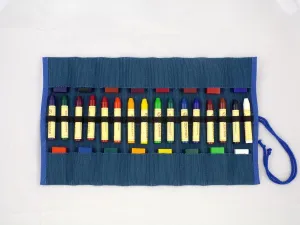 Natural Cotton Waldorf Crayon Roll - Holder for Crayons