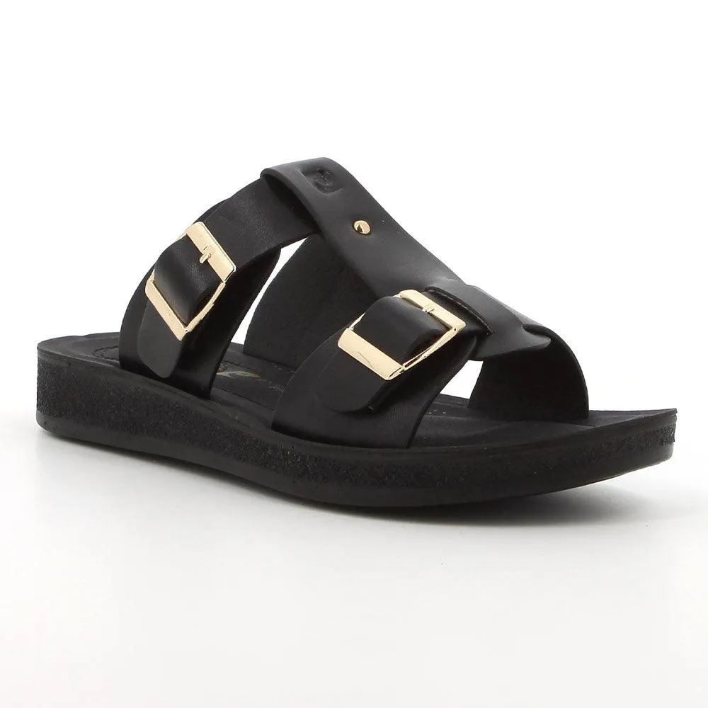 Pierre Cardin Senna Slip On Sandals - Black