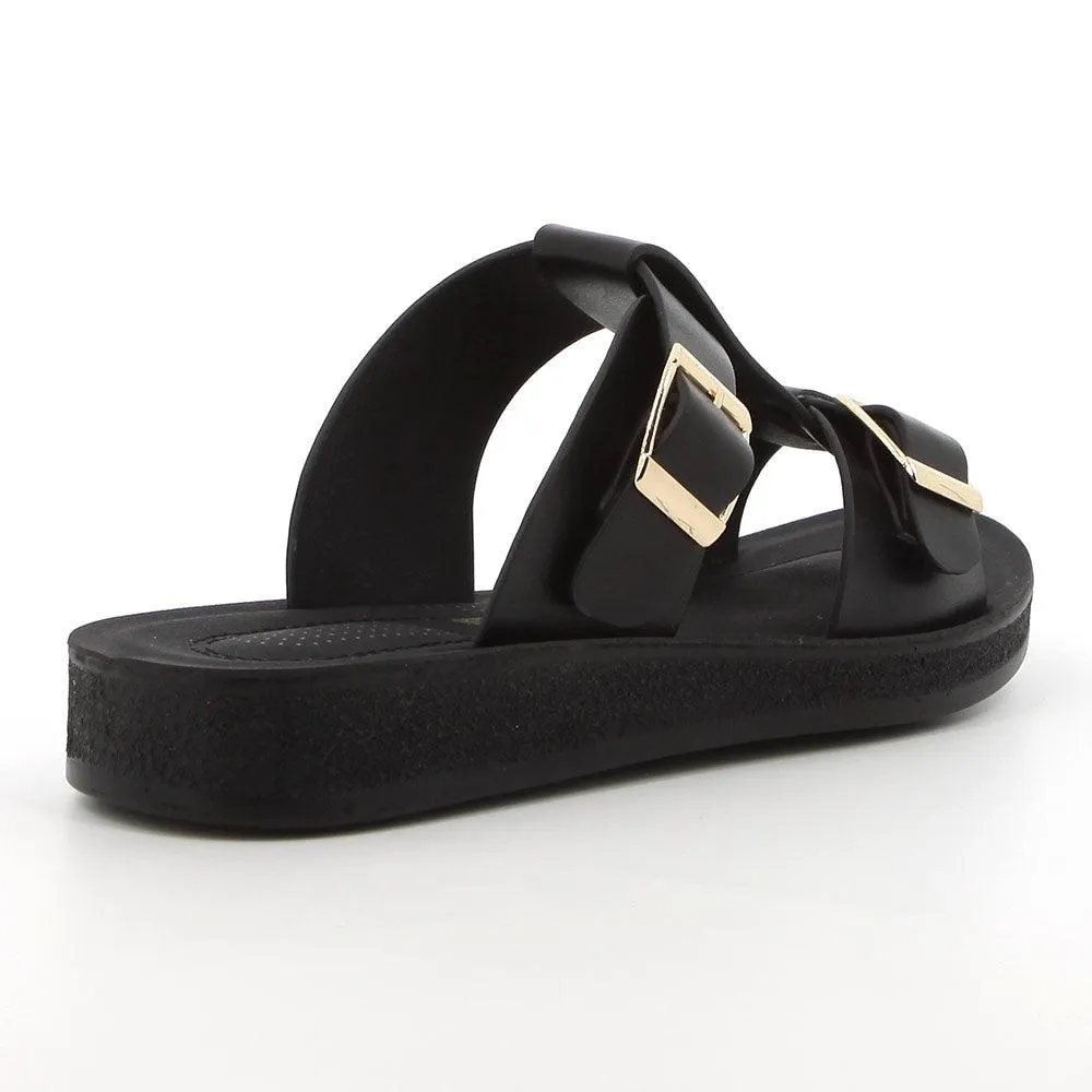 Pierre Cardin Senna Slip On Sandals - Black