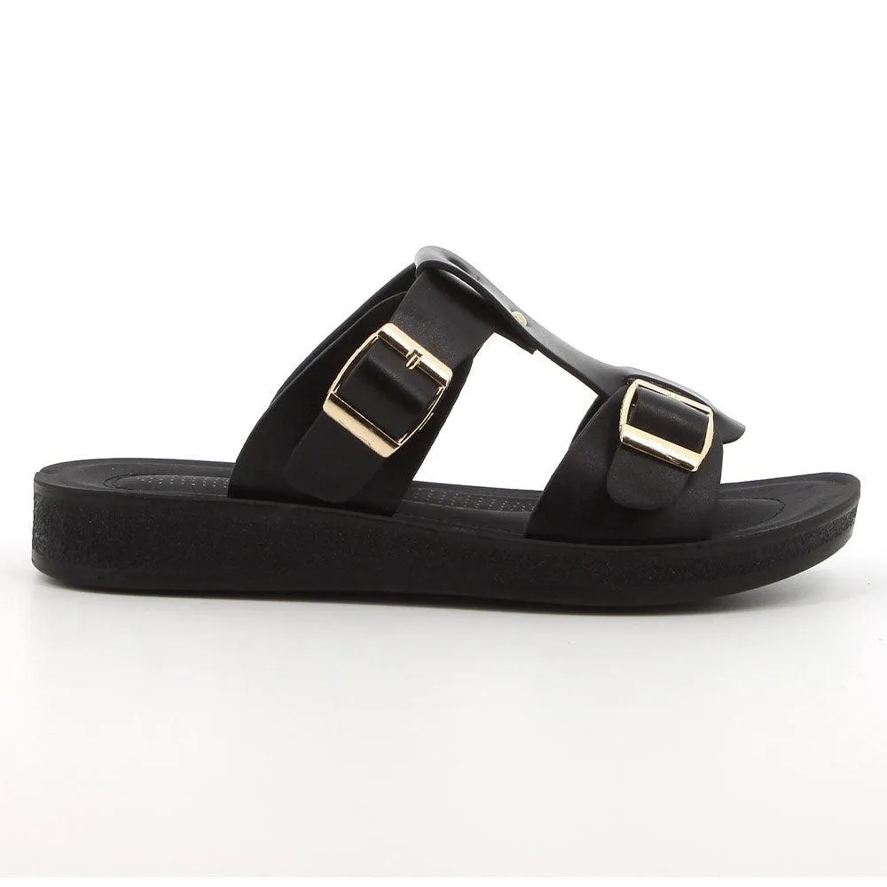 Pierre Cardin Senna Slip On Sandals - Black