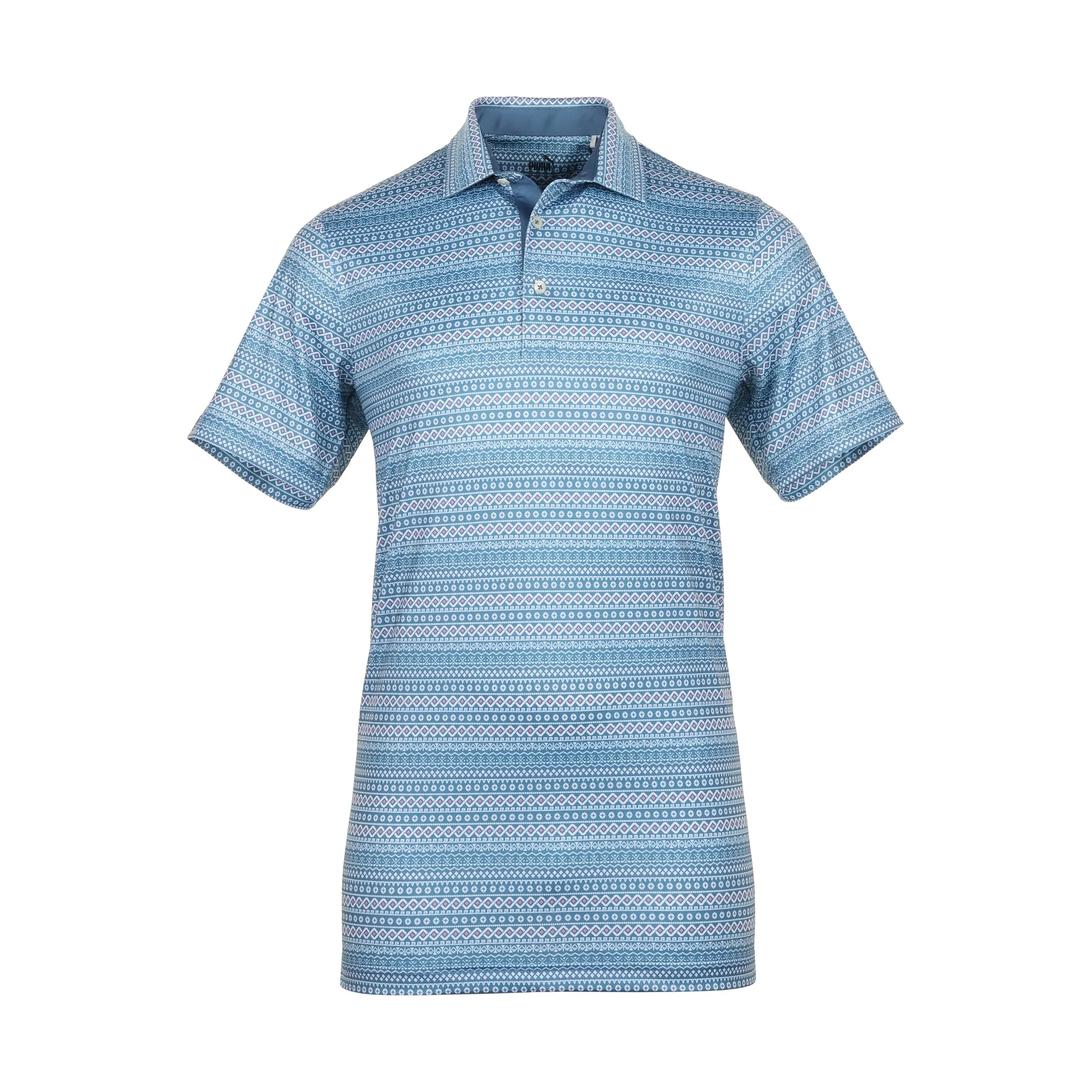 Puma Golf Fair Isle Micro Print Polo Shirt