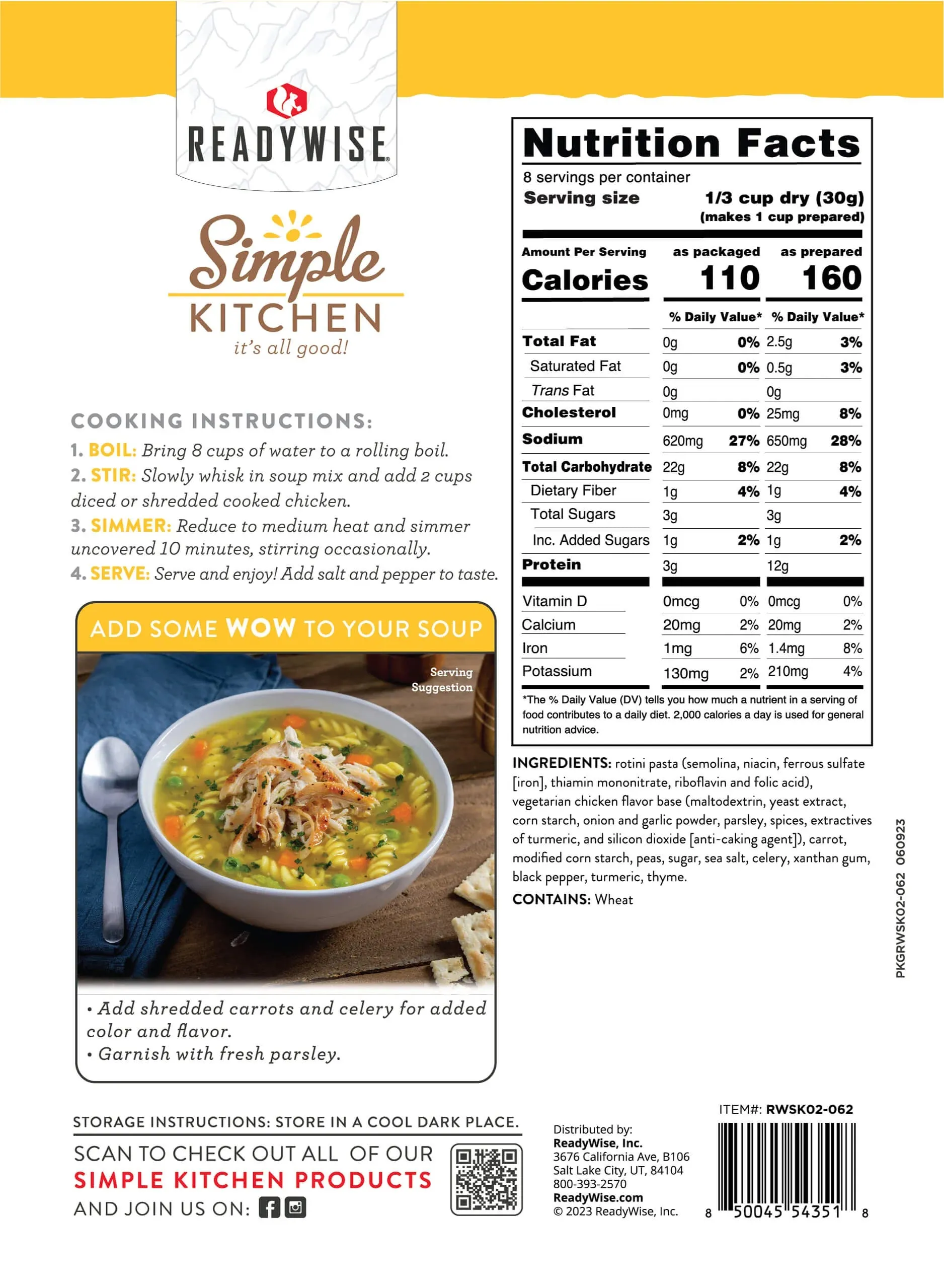 ReadyWise - Chicken Noodle Soup - 6 Pack