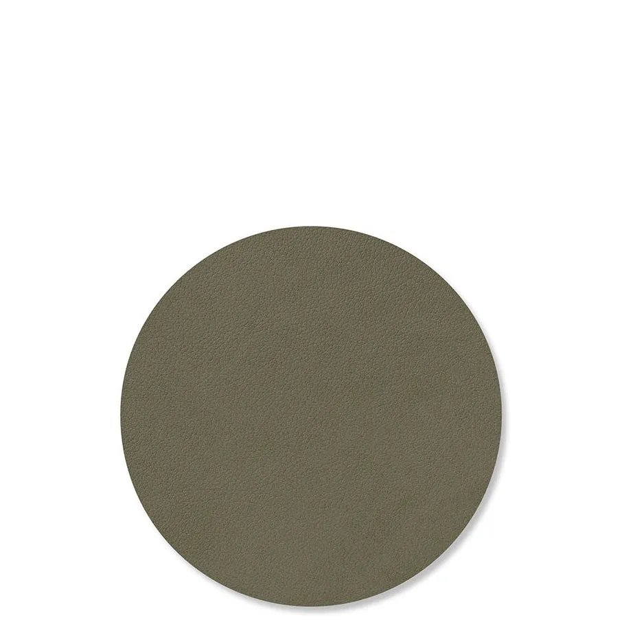 Round Nupo Leather Glass Mats
