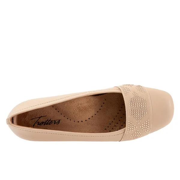 Samantha 172 Nude Gem Ballet Flat Shoes  - SIZE 9.5 AA ONLY