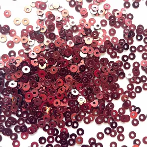 Sequins - Flat - Circle - 4mm - Rich Red (S307)