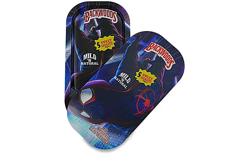 Slim 3D Holographic Metal Rolling Tray w/ Magnetic Lid (SL28)