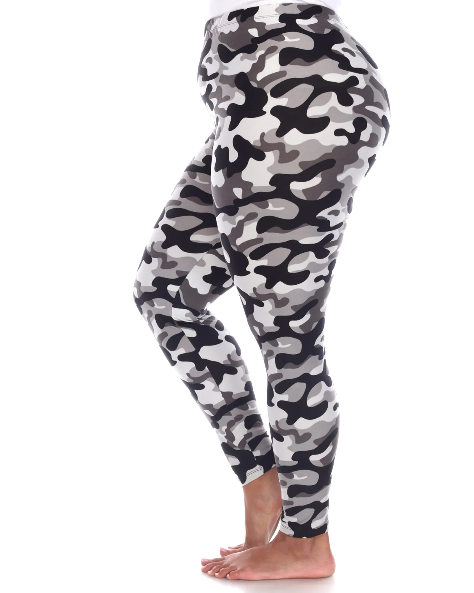 Super Soft Camo Printed Leggings | Grey Army